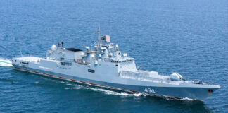 Die Admiral Grigorovich ist die erste Baunummer der namensgebenden Fregatten-Klasse. Eigentlich war 2011 bei der Unterzeichnung des Bauvertrages des zweiten Loses vorgesehen, dass der russischen Marine sechs Schiffe zulaufen. Durch die Weigerung der Ukraine weitere Gas-Turbinen an die Yantar-Werft zu liefern, wurden in Kaliningrad nur drei Einheiten für die russische Schwarzmeerflotte erstellt. (Foto © Michael Nitz)