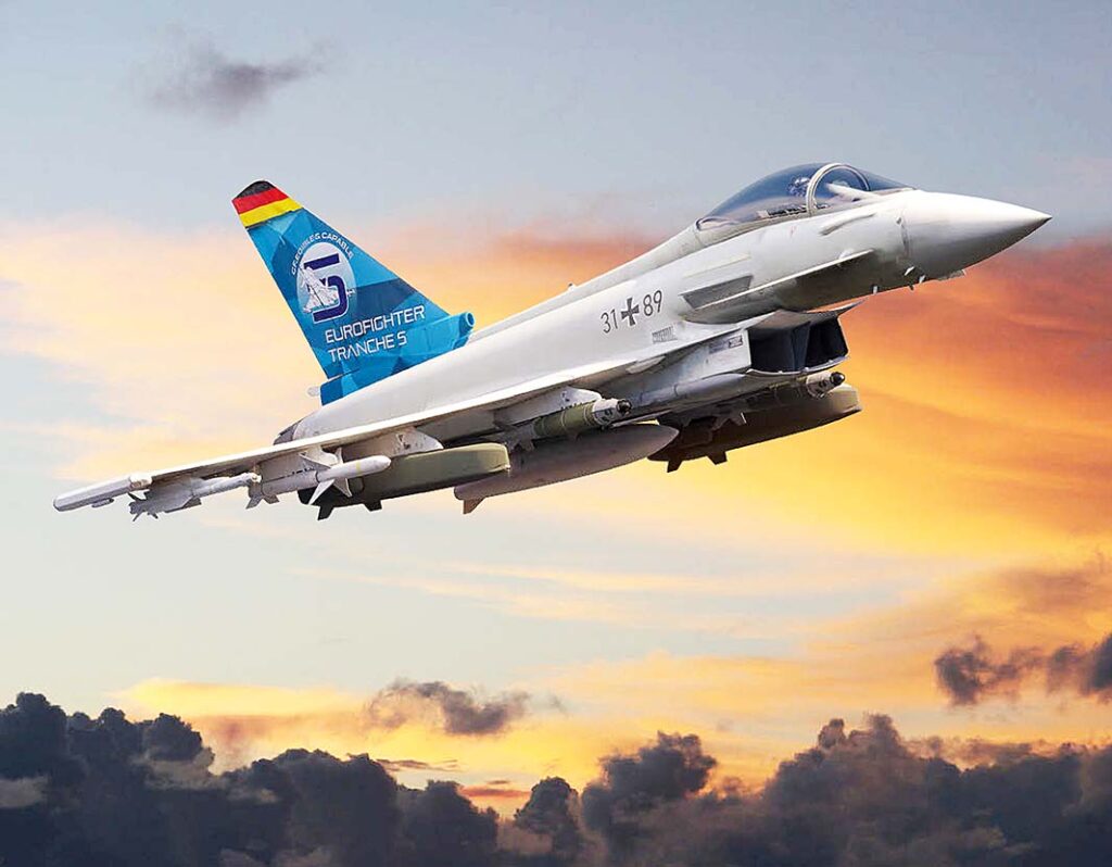 Die Eurofighter der Tranche 5 verfügen über zahlreiche Verbesserungen, die ihre Einsatzfähigkeit bis 2060 sicherstellen. (Foto: Airbus)
