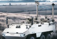 Eines der seltenen Bilder vom zukünftigen Luchs 2 zeigt Masten für Beobachtungs- und Kommunikationsanlagen und den Turm mit 25-mm-Maschinekanone. (Foto: GDELS)