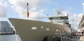 Das belgische Patrouillenboot „Pollux“ war an der Festsetzung des Tankers „Ethera“ der russischen Schattenflotte beteiligt. [Foto: Gerd Portugall]